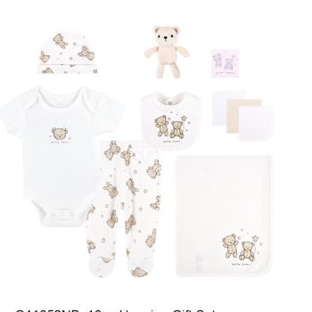 Hanging Gift Set - 10 Pcs - Beige Bear