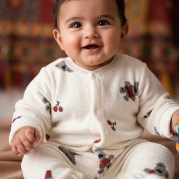 Romper - Plush - Cherry