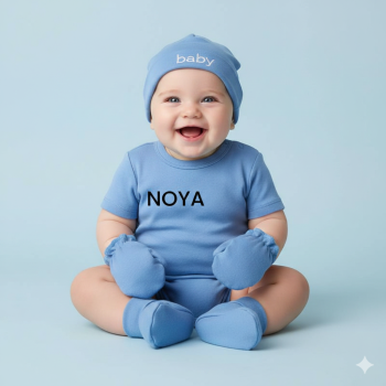 Cap & Mittens - Baby Navy Blue