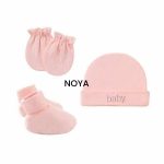 Cap & Mittens - Pink