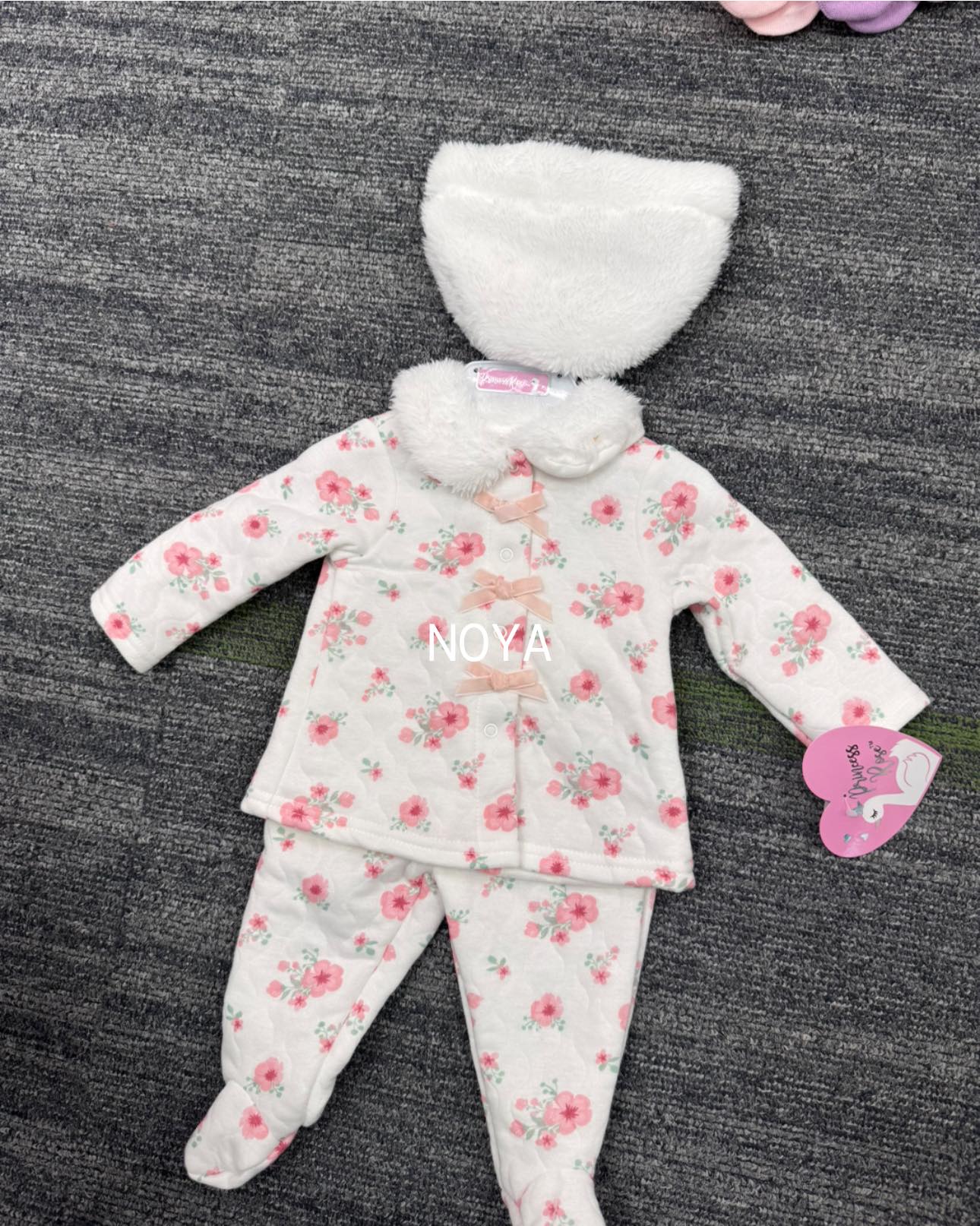Dress Combo Set - 3 PCs - Winter Floral Knit