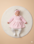 Dress Set - 3 Pcs Set Pink Collar