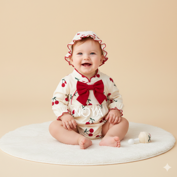 GIRLS RED DRESS WITH CAP 125