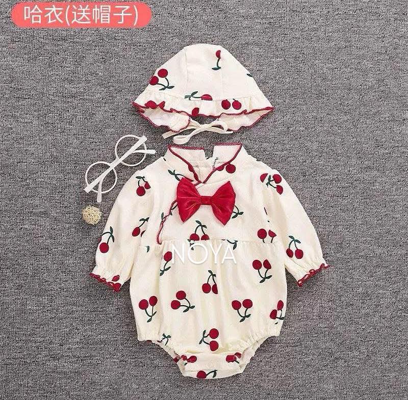 GIRLS RED DRESS WITH CAP 125