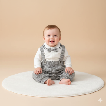 Gentleman Suit - Bow white
