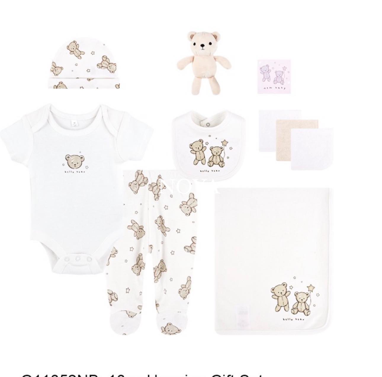 Hanging Gift Set - 10 Pcs - Beige Bear 1