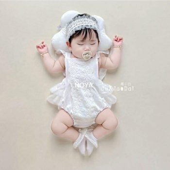 Pure White Little Angel Lace Romper