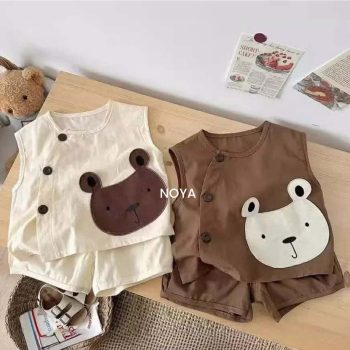 2-Piece Baby Teddy Bear Shorts Set