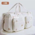 Large Quilted Cotton Diaper Duffel Bag