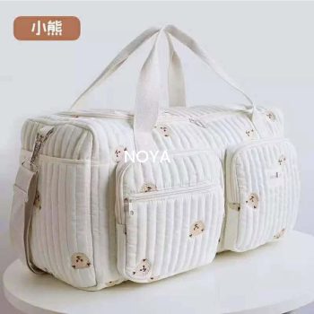 Large Quilted Cotton Diaper Duffel Bag