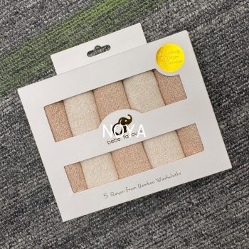 5-Pack Premium Bamboo Baby Face Towel Box
