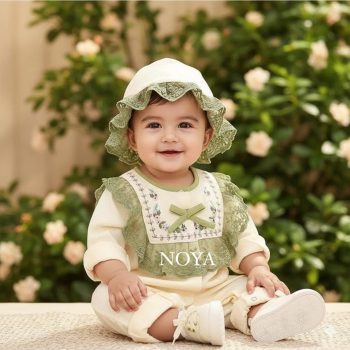 Secret Garden Lace Bonnet Set