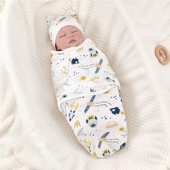 Baby Cap Swaddle Wrap Set
