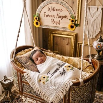 Custom Embroidered Muslin Swaddle