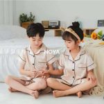 Kids Satin Pajamas Set – Short Sleeve Nightwear