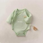 Long-Sleeve & Side-Snap Kimono Bodysuit