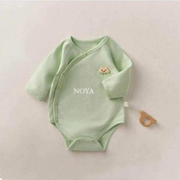 Long-Sleeve & Side-Snap Kimono Bodysuit