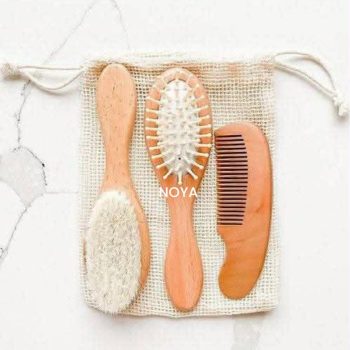 Wooden Baby Hair Grooming Combo