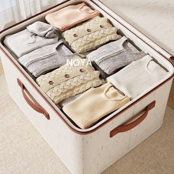 Fabric Storage Large Box  – Minimalist Linen Closet Organizer Bin