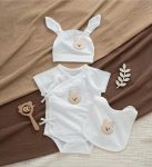 Soft Cotton Bunny Newborn Gift Set (3 Pcs)
