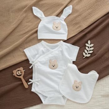 Soft Cotton Bunny Newborn Gift Set (3 Pcs)