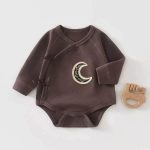 Moon Embroidery Baby – Long Sleeve Cotton Romper