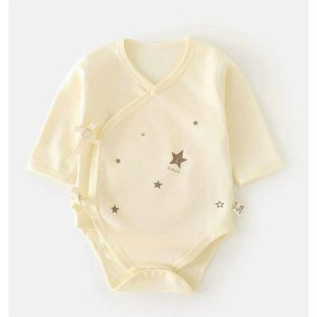 Star Print Baby - Long Sleeve Cotton Romper