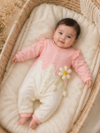 Bloom Baby Romper – Green & Pink